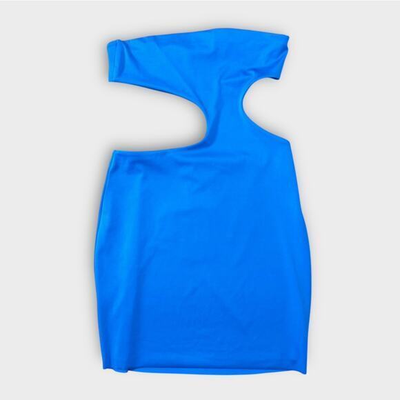 BAOBAB Collection Mambo Asymmetric Cut Out Mini‎ Dress Azulado Blue Large New - Picture 5 of 15